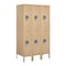 Salsbury Industries Wardrobe Locker, 36" W, 18" D, 66" H, (3) Wide, (6) Openings, Tan 62358TN-U - alternate 1
